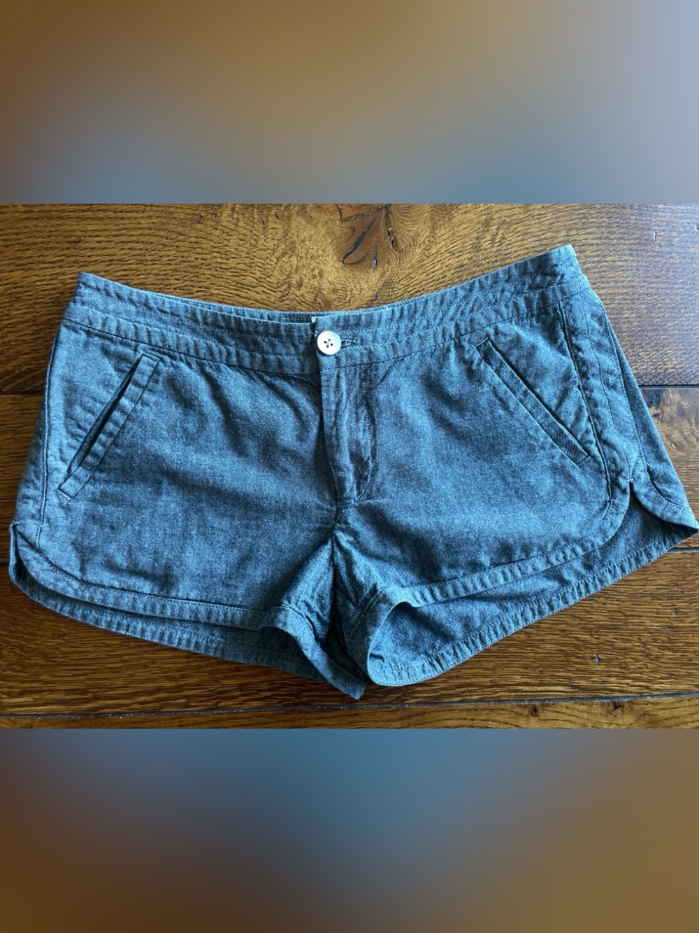 Rag & Bone 100% Cotton Chambray Low Rise Shorts XS